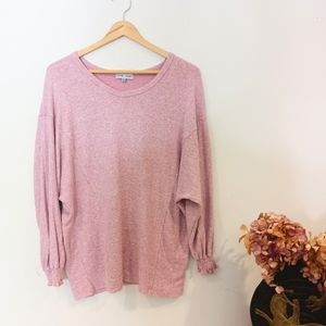 ❄️ THYME & Honey Rose Dusty a pink Comfy Pullover Top Sz M